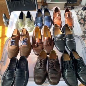 Lot of Cole Haan and Johnston & Murphy dress shoes and loafers - Used